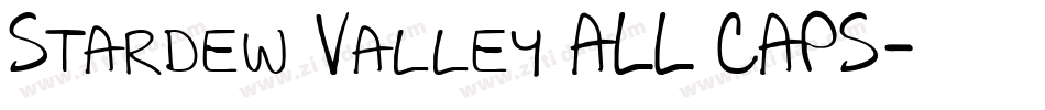 Stardew Valley ALL CAPS字体转换
